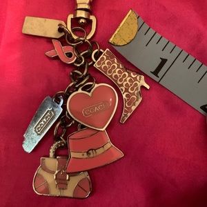 Authentic Coach Keychain Breast Cancer Awareness